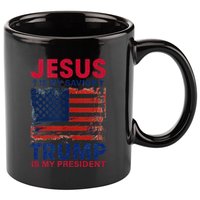 Jesus Is My Savior Trump Is My President Flag 11oz C Handle Ceramic Mug