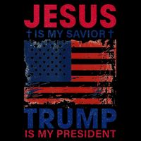 Jesus Is My Savior Trump Is My President Flag Mesh Reversible Basketball Jersey Tank