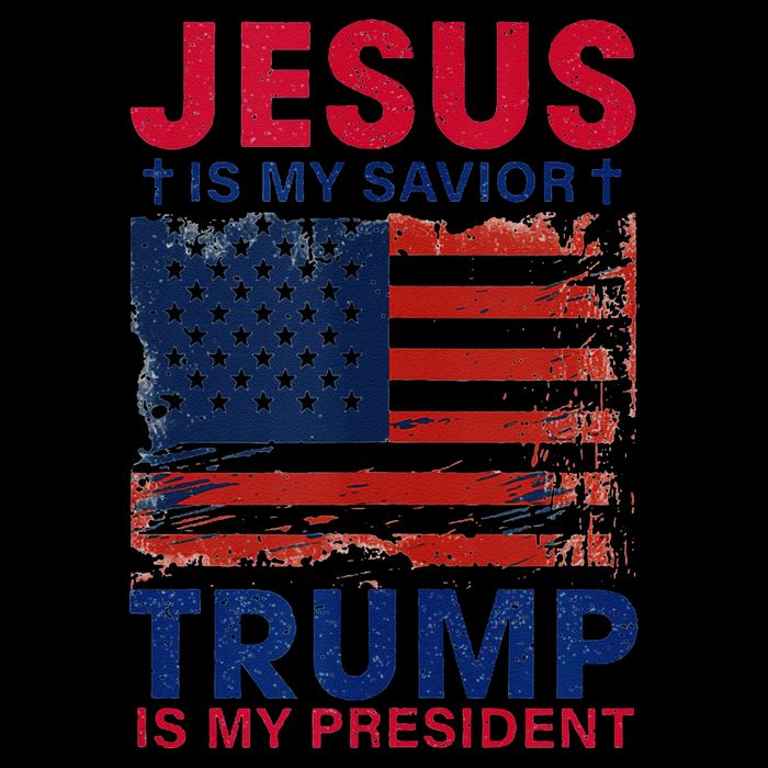 Jesus Is My Savior Trump Is My President Flag Mesh Reversible Basketball Jersey Tank