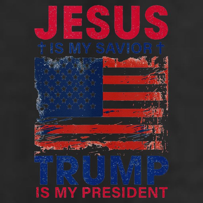 Jesus Is My Savior Trump Is My President Flag Golf Towel