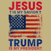 Jesus Is My Savior Trump Is My President Flag Cooling Performance Crew T-Shirt