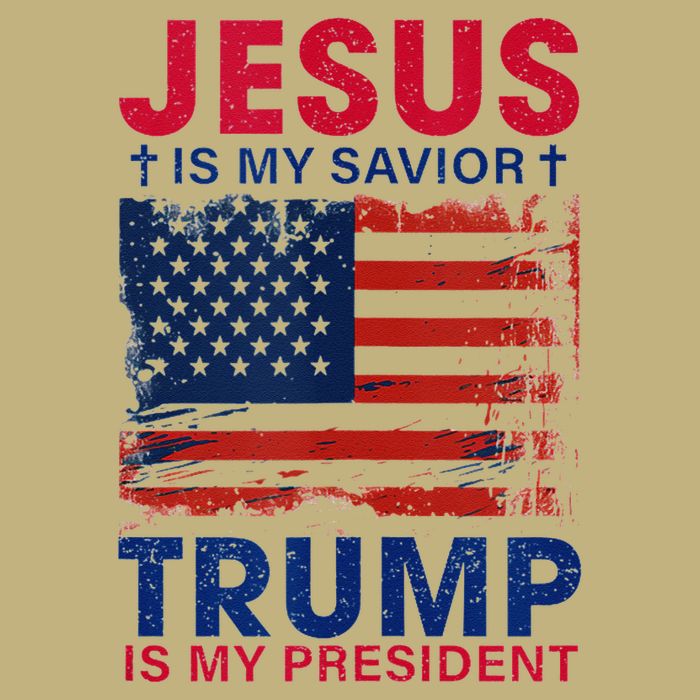 Jesus Is My Savior Trump Is My President Flag Cooling Performance Crew T-Shirt