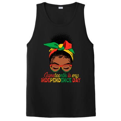 Juneteenth Is My Independence Day Black Queen Melanin Gift PosiCharge Competitor Tank