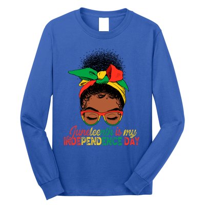 Juneteenth Is My Independence Day Black Queen Melanin Gift Long Sleeve Shirt