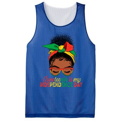 Juneteenth Is My Independence Day Black Queen Melanin Gift Mesh Reversible Basketball Jersey Tank