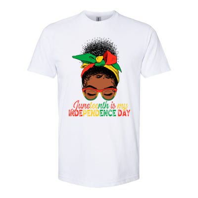 Juneteenth Is My Independence Day Black Queen Melanin Gift Softstyle CVC T-Shirt