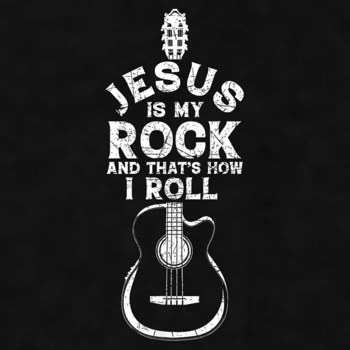 Jesus Is My Rock And That Is How I Roll Christian Ladies PosiCharge Tri-Blend Wicking Tank
