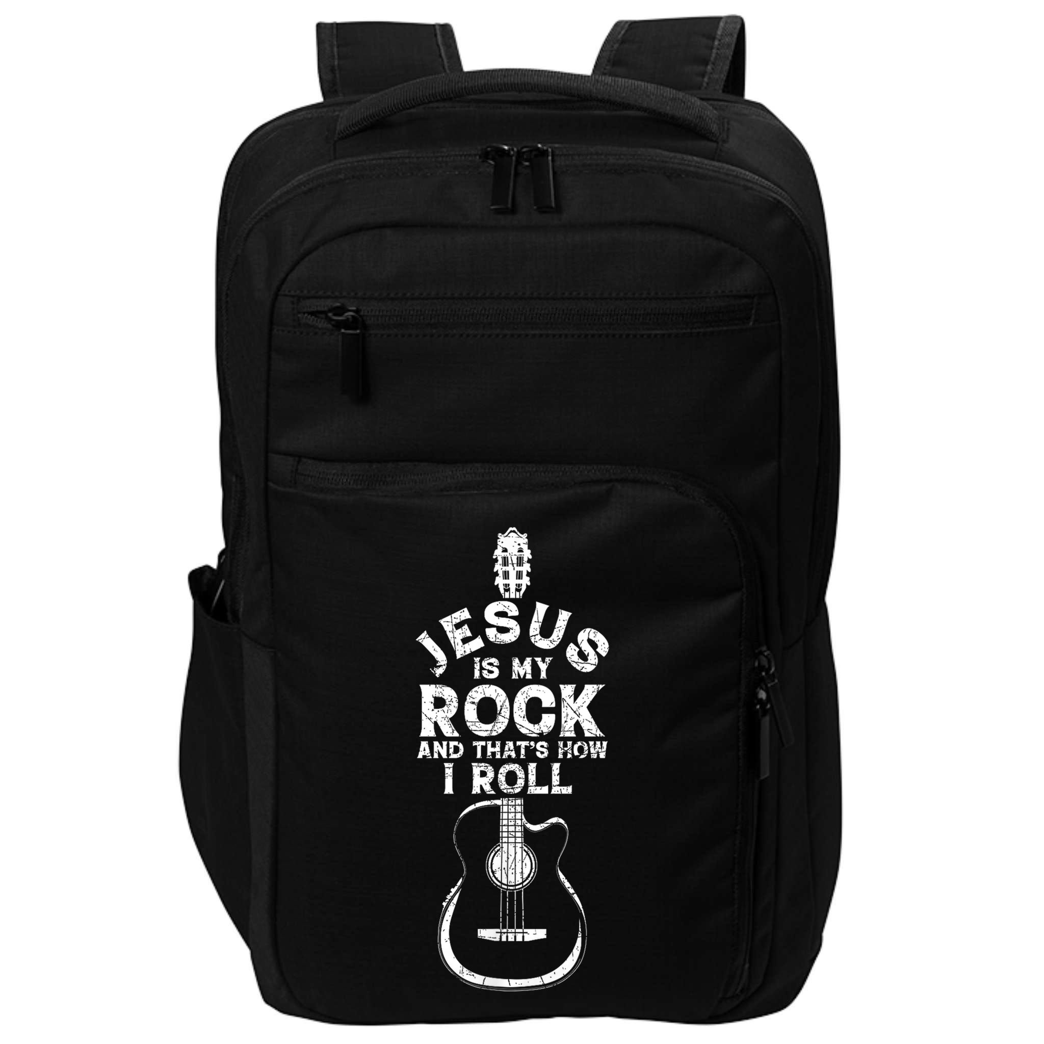 Jesus Is My Rock And That Is How I Roll Christian Impact Tech Backpack