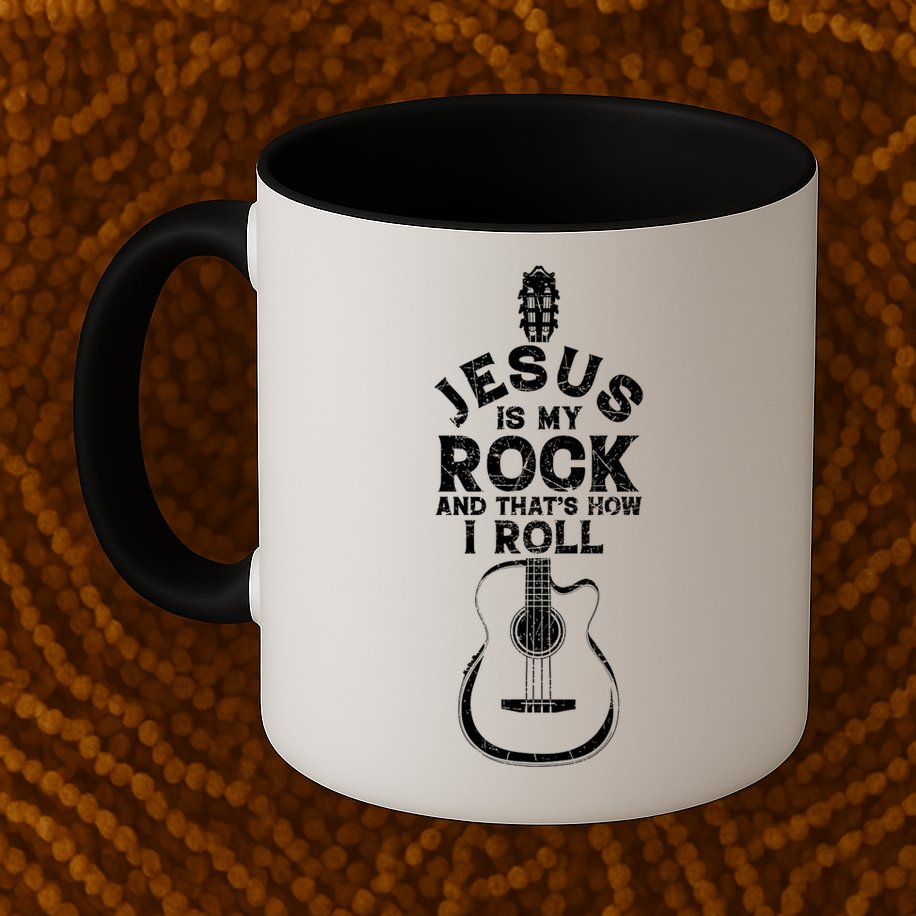 Jesus Is My Rock And That Is How I Roll Christian Mug
