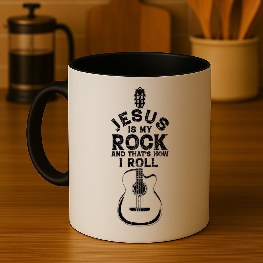 Jesus Is My Rock And That Is How I Roll Christian Mug
