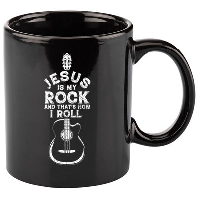 Jesus Is My Rock And That Is How I Roll Christian 11oz C Handle Ceramic Mug