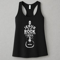 Jesus Is My Rock And That Is How I Roll Christian Womens Tank Top