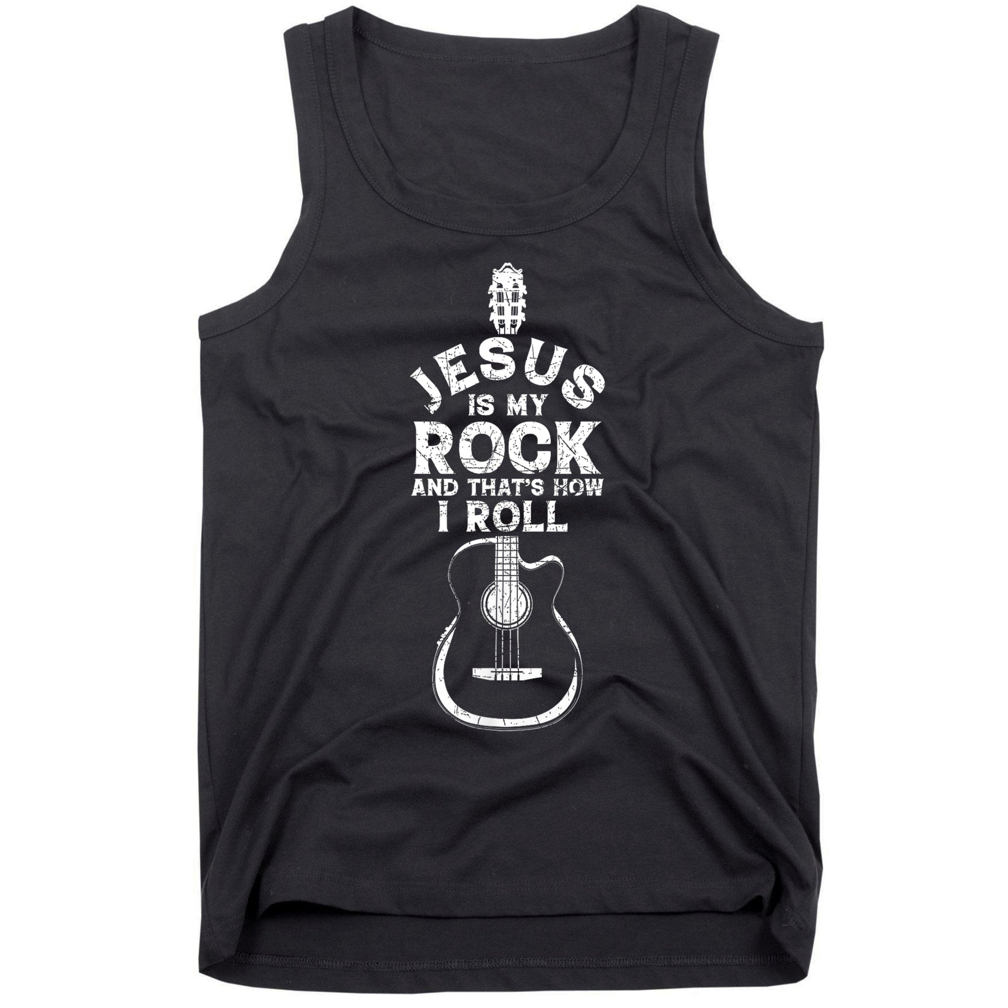 Jesus Is My Rock And That Is How I Roll Christian Tank Top