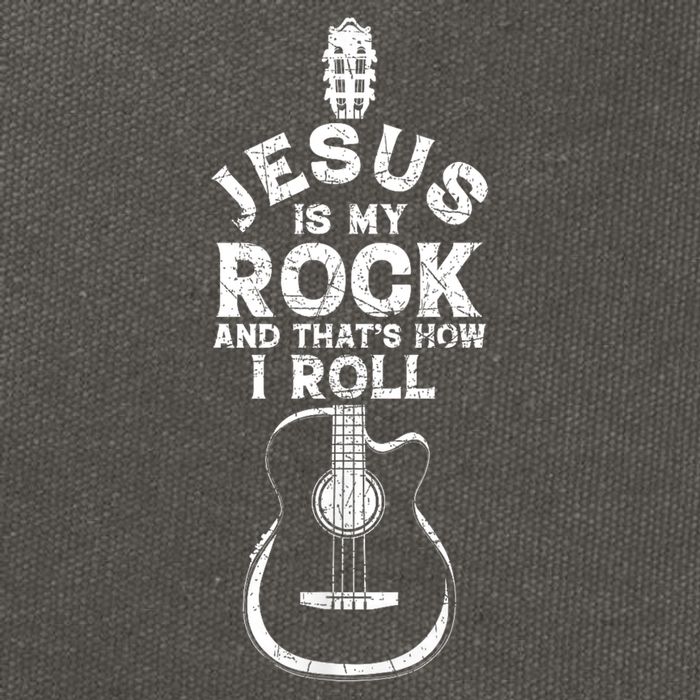 Jesus Is My Rock And That Is How I Roll Christian Cotton Canvas Backpack