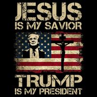 Jesus Is My Savior Trump Is My President Trump 2024 USA Flag Design Is A Great G 16 in Basic Backpack