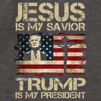 Jesus Is My Savior Trump Is My President Trump 2024 USA Flag Design Is A Great G Vector Backpack