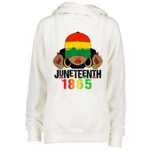 Juneteenth Is My Independence Day Black Women Black Pride Womens Funnel Neck Pullover Hood