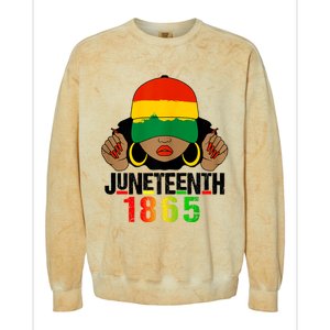 Juneteenth Is My Independence Day Black Women Black Pride Colorblast Crewneck Sweatshirt