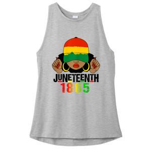 Juneteenth Is My Independence Day Black Women Black Pride Ladies PosiCharge Tri-Blend Wicking Tank