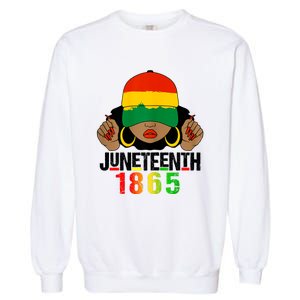 Juneteenth Is My Independence Day Black Women Black Pride Garment-Dyed Sweatshirt