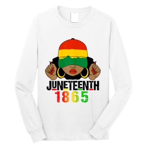 Juneteenth Is My Independence Day Black Women Black Pride Long Sleeve Shirt