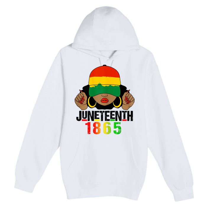 Juneteenth Is My Independence Day Black Women Black Pride Premium Pullover Hoodie