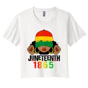 Juneteenth Is My Independence Day Black Women Black Pride Women's Crop Top Tee