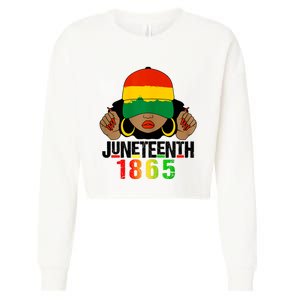 Juneteenth Is My Independence Day Black Women Black Pride Cropped Pullover Crew