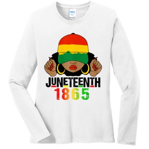 Juneteenth Is My Independence Day Black Women Black Pride Ladies Long Sleeve Shirt