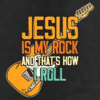 Jesus Is My Rock And That Is How I Roll Christian 7 Panel Mesh Trucker Snapback Hat