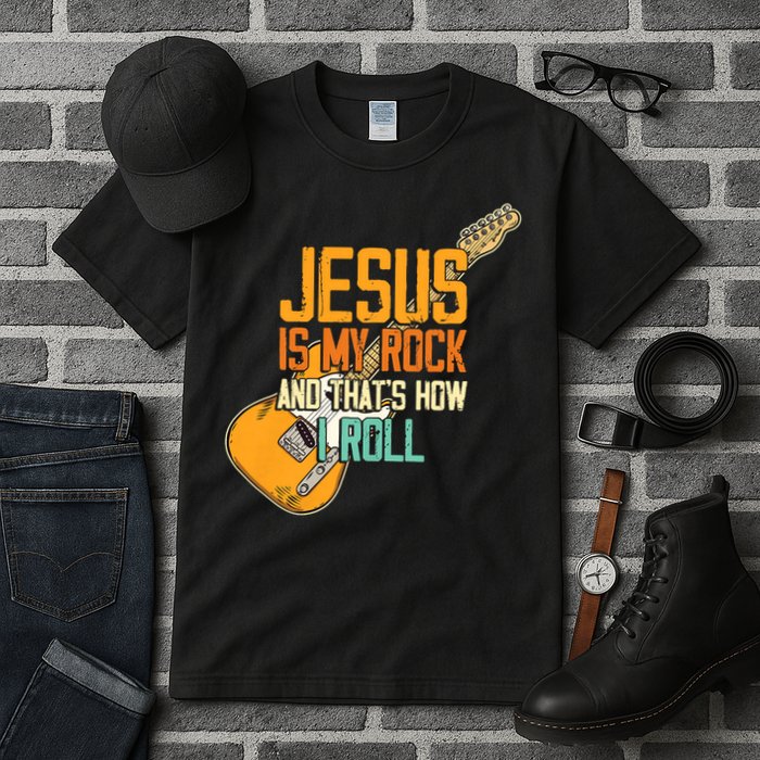 Jesus Is My Rock And That Is How I Roll Christian Tall T-Shirt