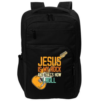 Jesus Is My Rock And That Is How I Roll Christian Impact Tech Backpack