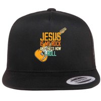 Jesus Is My Rock And That Is How I Roll Christian Flat Bill Trucker Hat