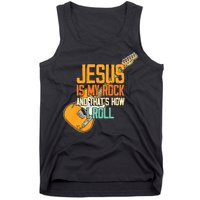 Jesus Is My Rock And That Is How I Roll Christian Tank Top