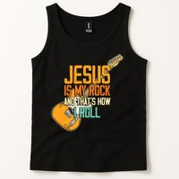 Jesus Is My Rock And That Is How I Roll Christian Tank Top
