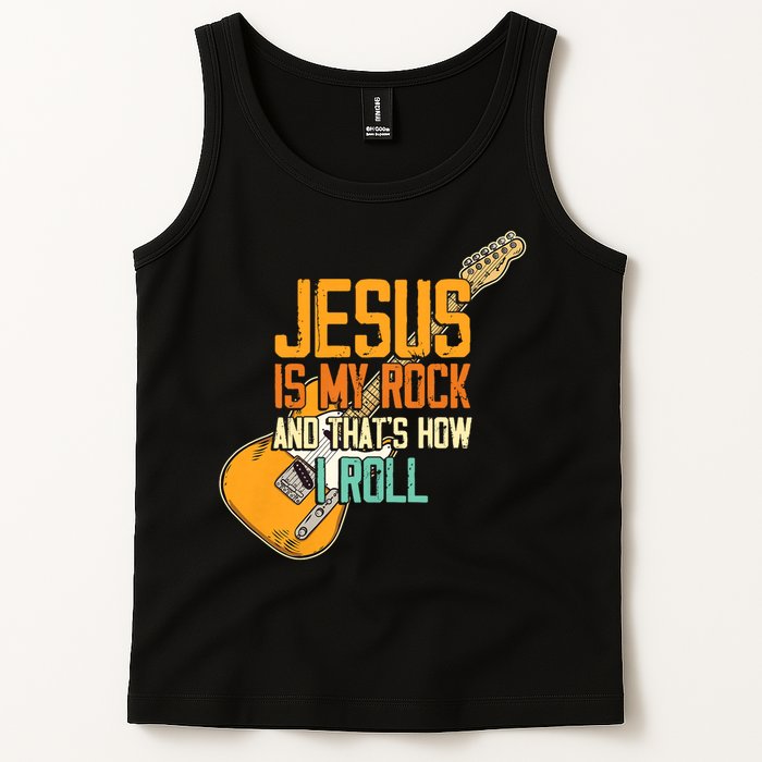 Jesus Is My Rock And That Is How I Roll Christian Tank Top