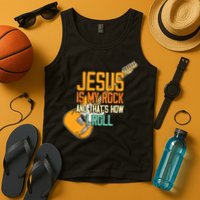 Jesus Is My Rock And That Is How I Roll Christian Tank Top