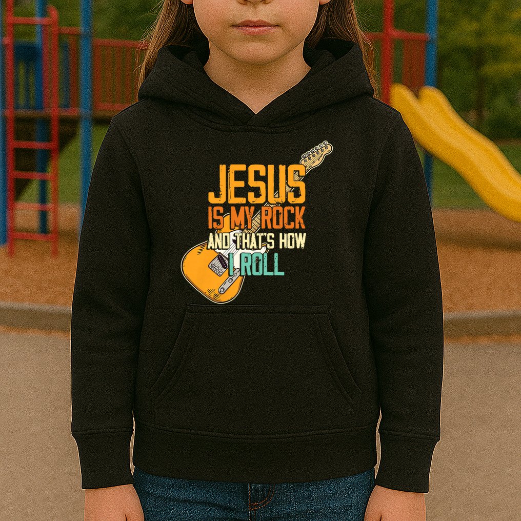 Jesus Is My Rock And That Is How I Roll Christian Kids Hoodie