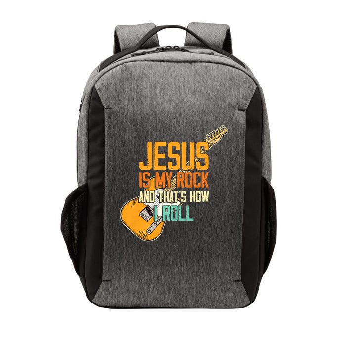 Jesus Is My Rock And That Is How I Roll Christian Vector Backpack