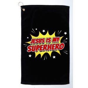 Jesus Is My Superhero – & Adult Christian Faith Comic Platinum Collection Golf Towel