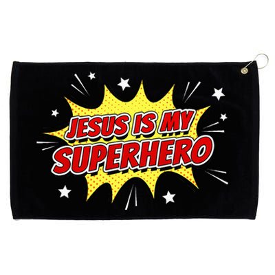 Jesus Is My Superhero – & Adult Christian Faith Comic Grommeted Golf Towel