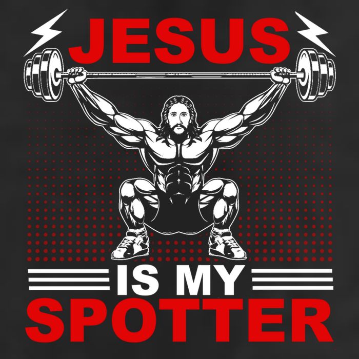 Jesus Is My Spotter Funny Christian Weightlifting Gym Adult Drive Performance Visor
