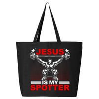 Jesus Is My Spotter Funny Christian Weightlifting Gym 25L Jumbo Tote