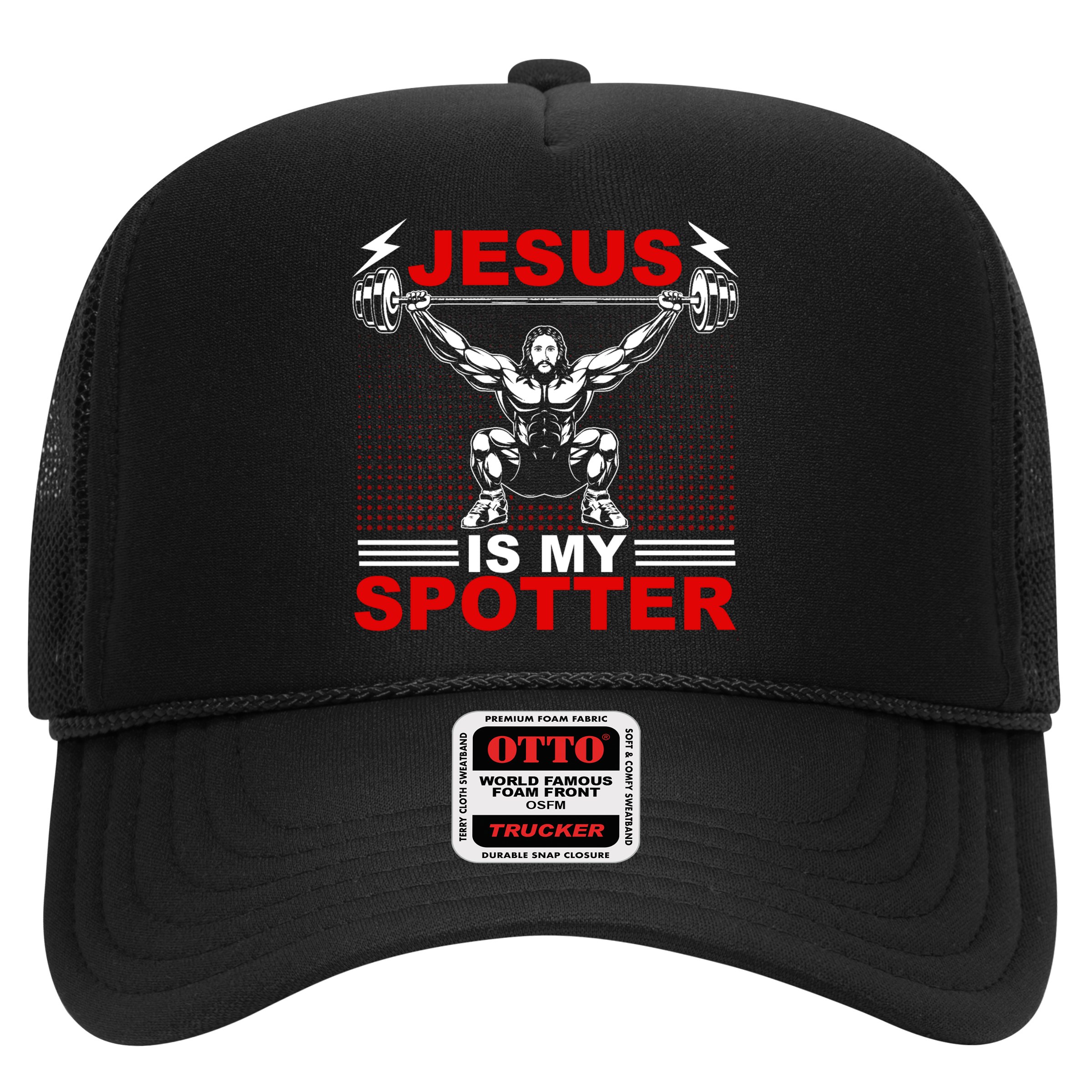 Jesus Is My Spotter Funny Christian Weightlifting Gym Hat