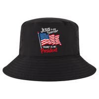 Jesus Is My Savior Trump Is My President Cool Comfort Performance Bucket Hat
