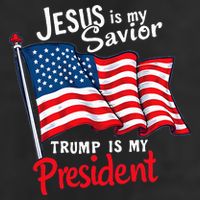 Jesus Is My Savior Trump Is My President Cool Comfort Performance Bucket Hat