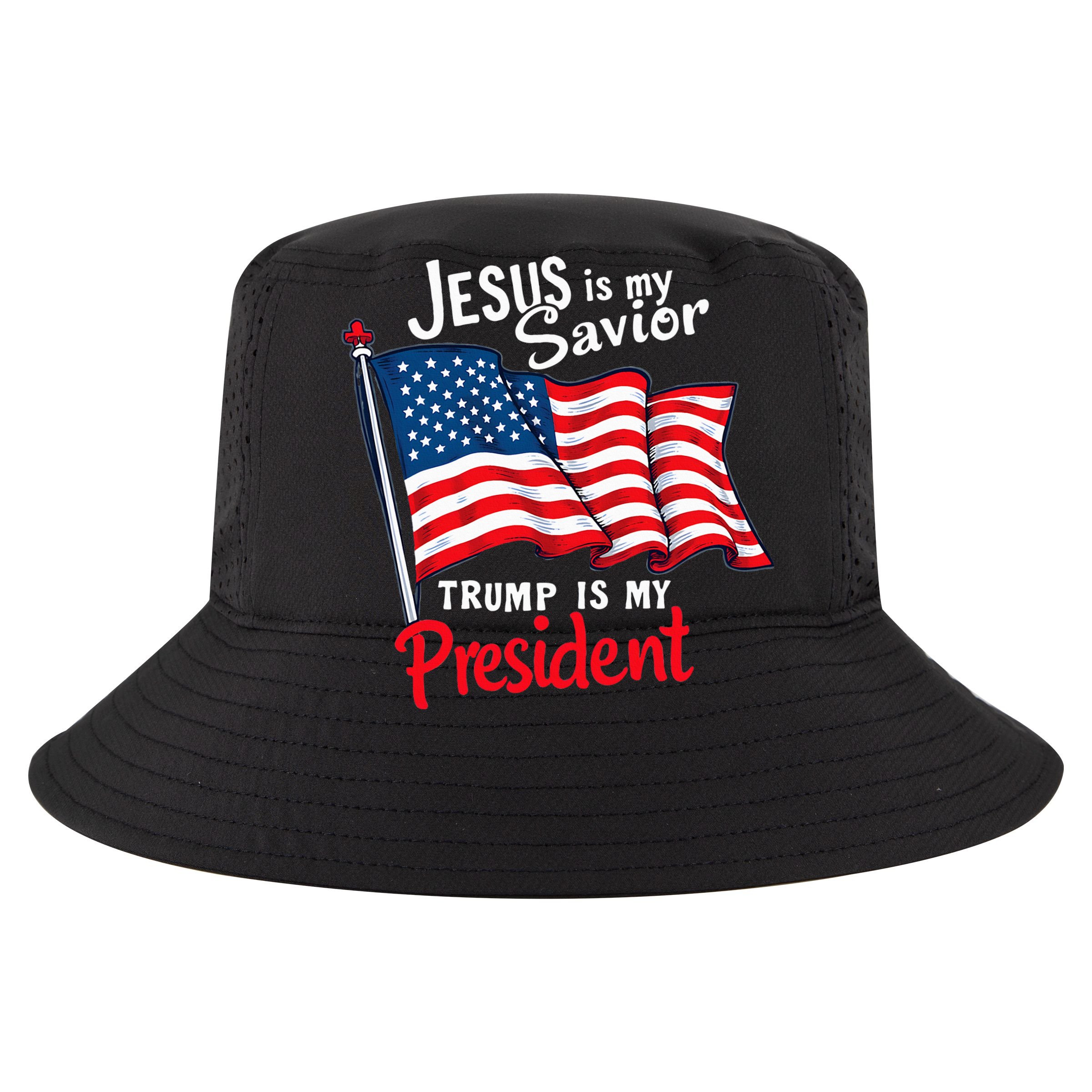 Jesus Is My Savior Trump Is My President Cooling Performance Crew T-Shirt