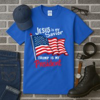 Jesus Is My Savior Trump Is My President Tall T-Shirt