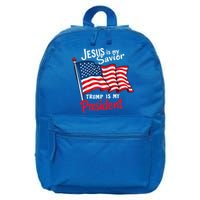Jesus Is My Savior Trump Is My President 16 in Basic Backpack