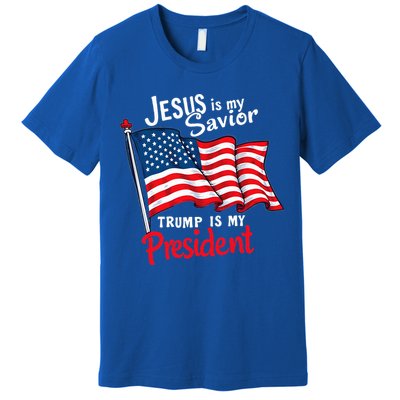 Jesus Is My Savior Trump Is My President Premium T-Shirt